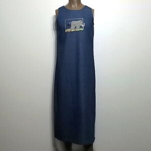Comfortable 1pc Blue Jean tank top dress by MOKA